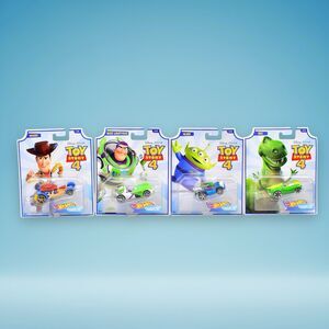 Hot Wheels Character Cars Disney Pixar Toy Story 4 Lot Of 4 Buzz Rex Woody Alien